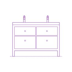 Fixtures Bathroom Vanity Ikea Hemnes Odensvik Double Vanity 4 Drawers Laser Cut Svg File, Free Vectors File
